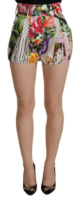 Dolce & Gabbana Multicolor High Waist Hot Pants Shorts -   -  Dolce & Gabbana.